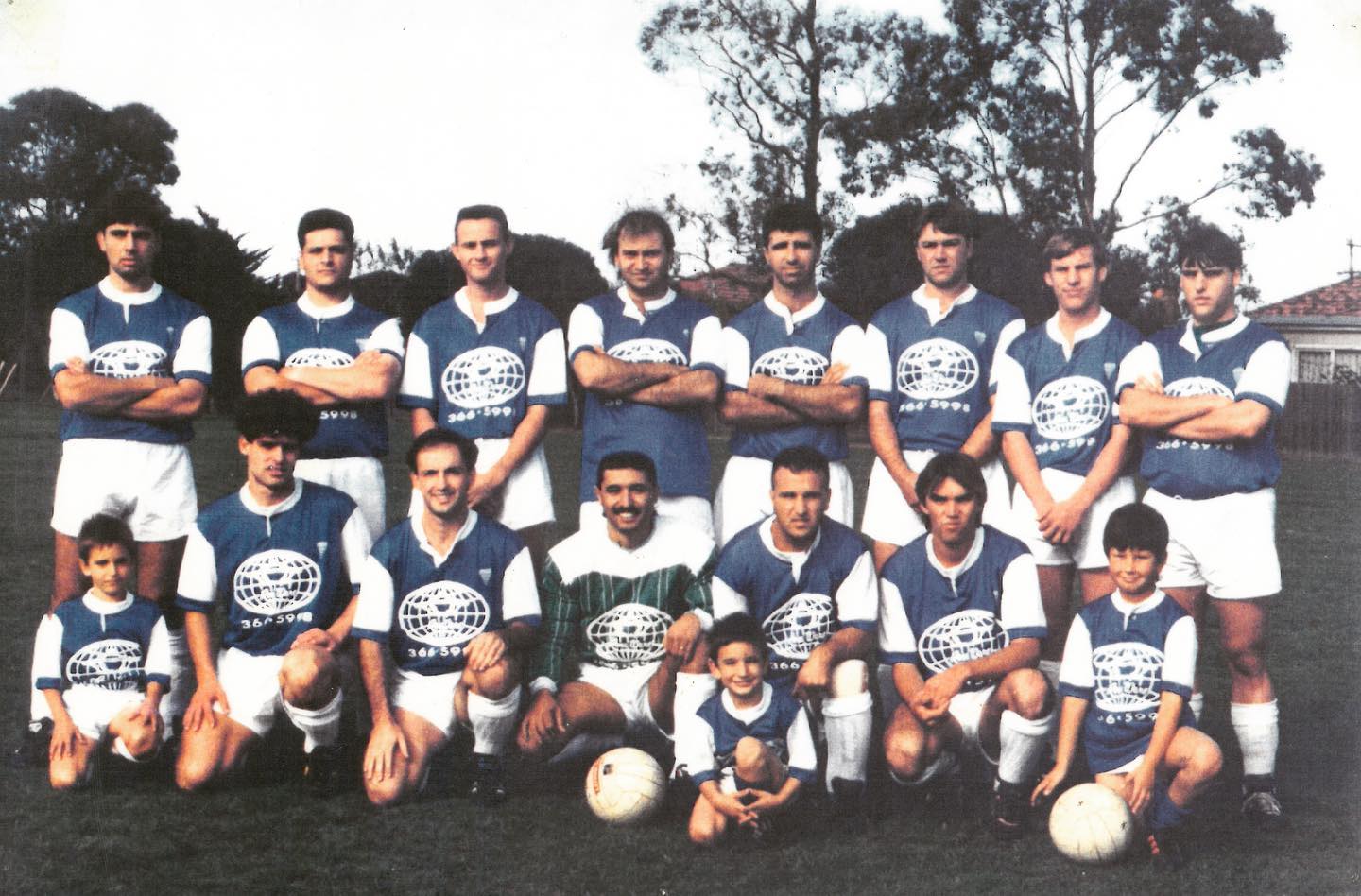 Altona North versus Tarxien match action from the early 1990s